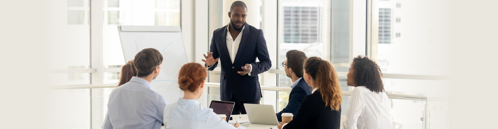 training employees at meeting